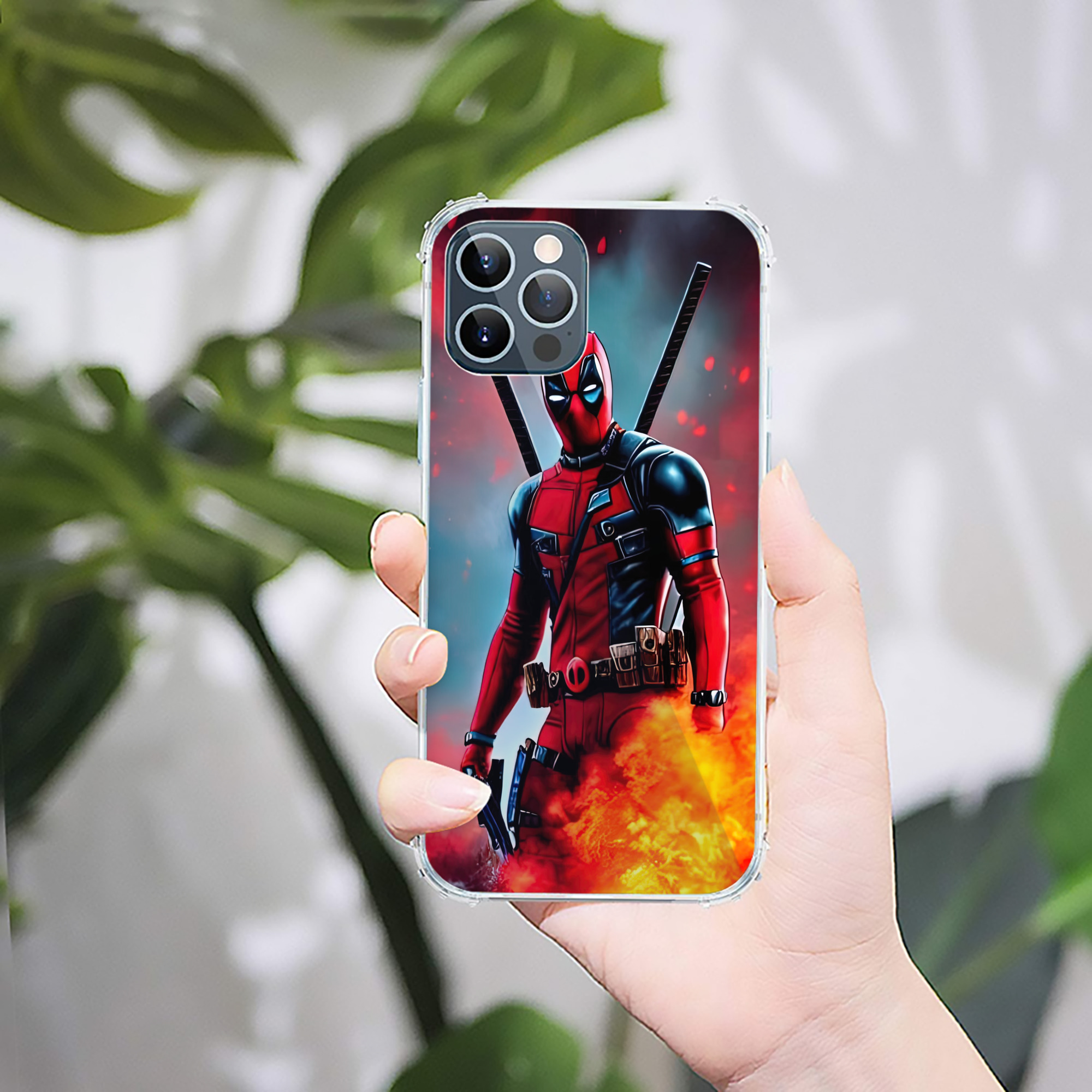 （画像用） Deadpool デッドプール 【iPhone 12シリーズ対応】透明スマホケース（クリアソフトケース）